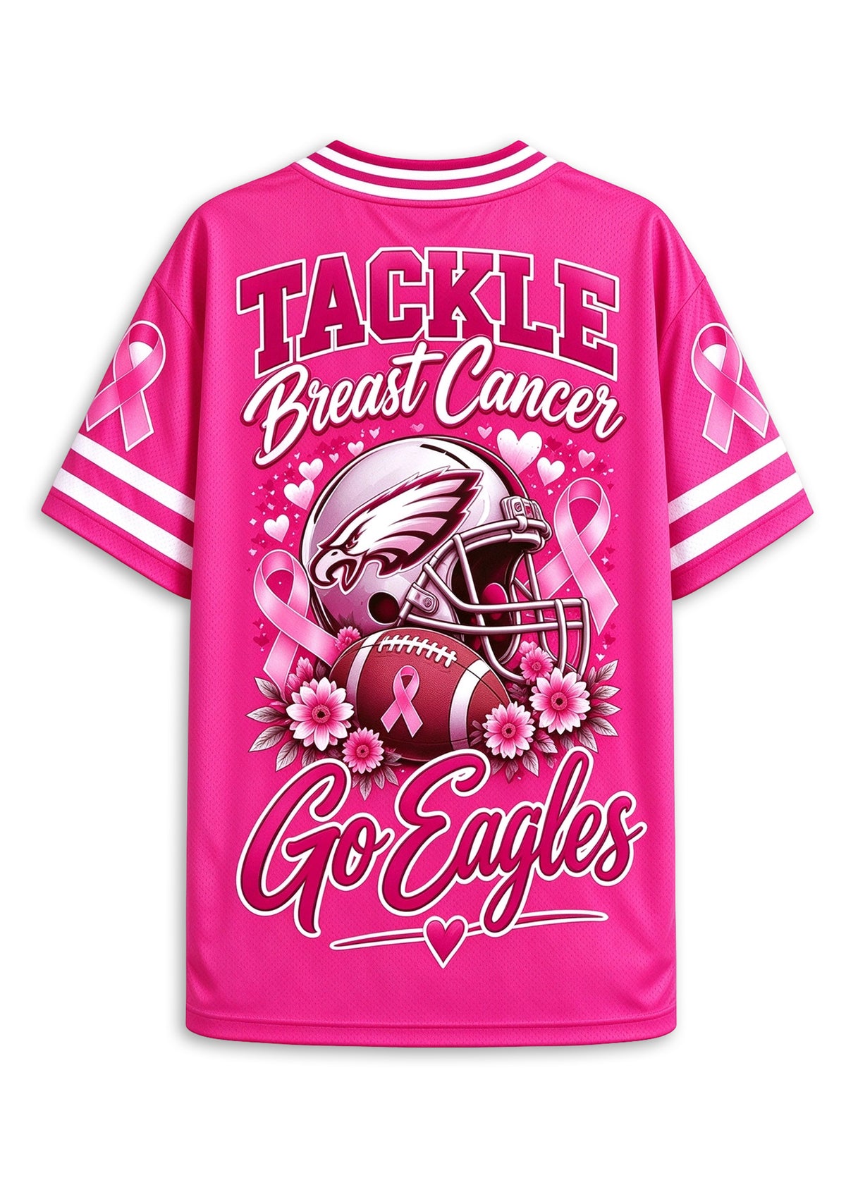Women Philadelphia Eagles Breast Cancer Awareness Pink Football Jersey