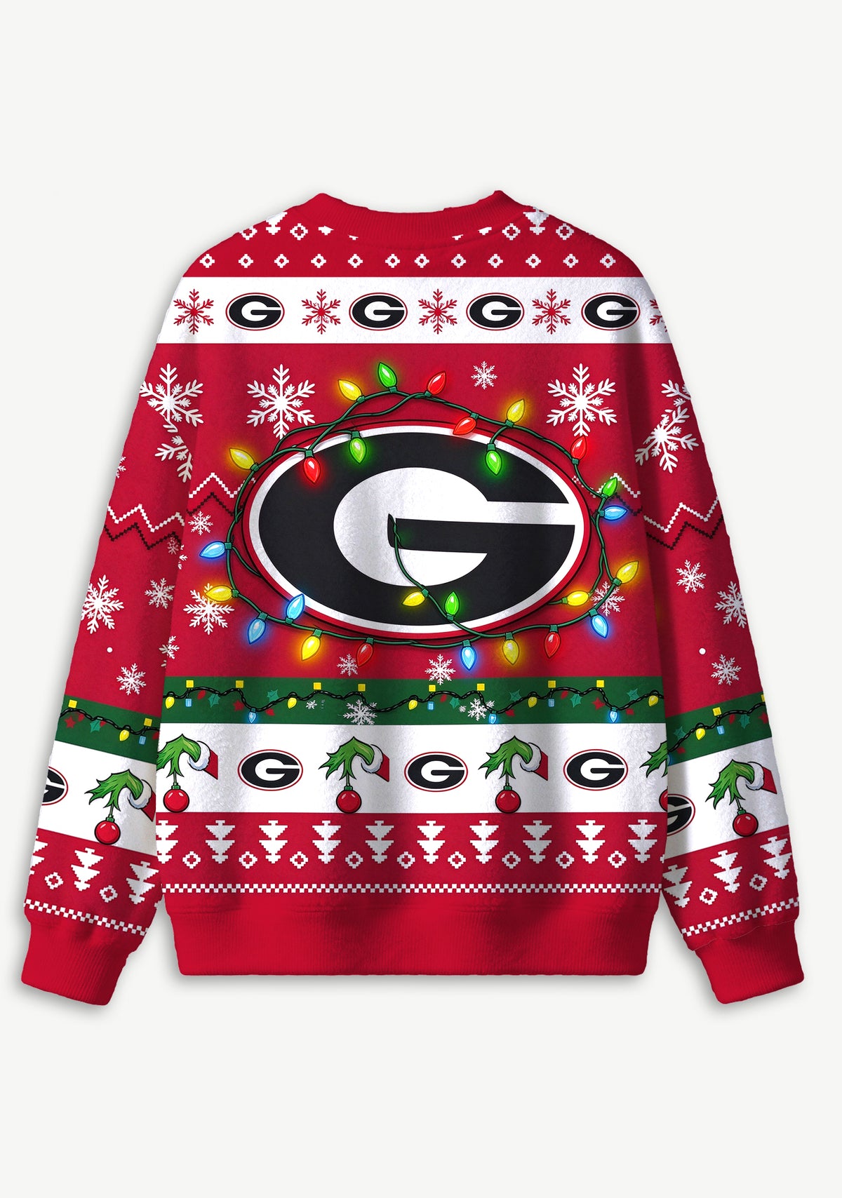 Grinch Green Bay Packers Logo Ugly Christmas Sweatshirt