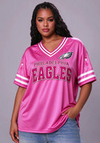 Women Philadelphia Eagles Breast Cancer Awareness Pink Football Jersey