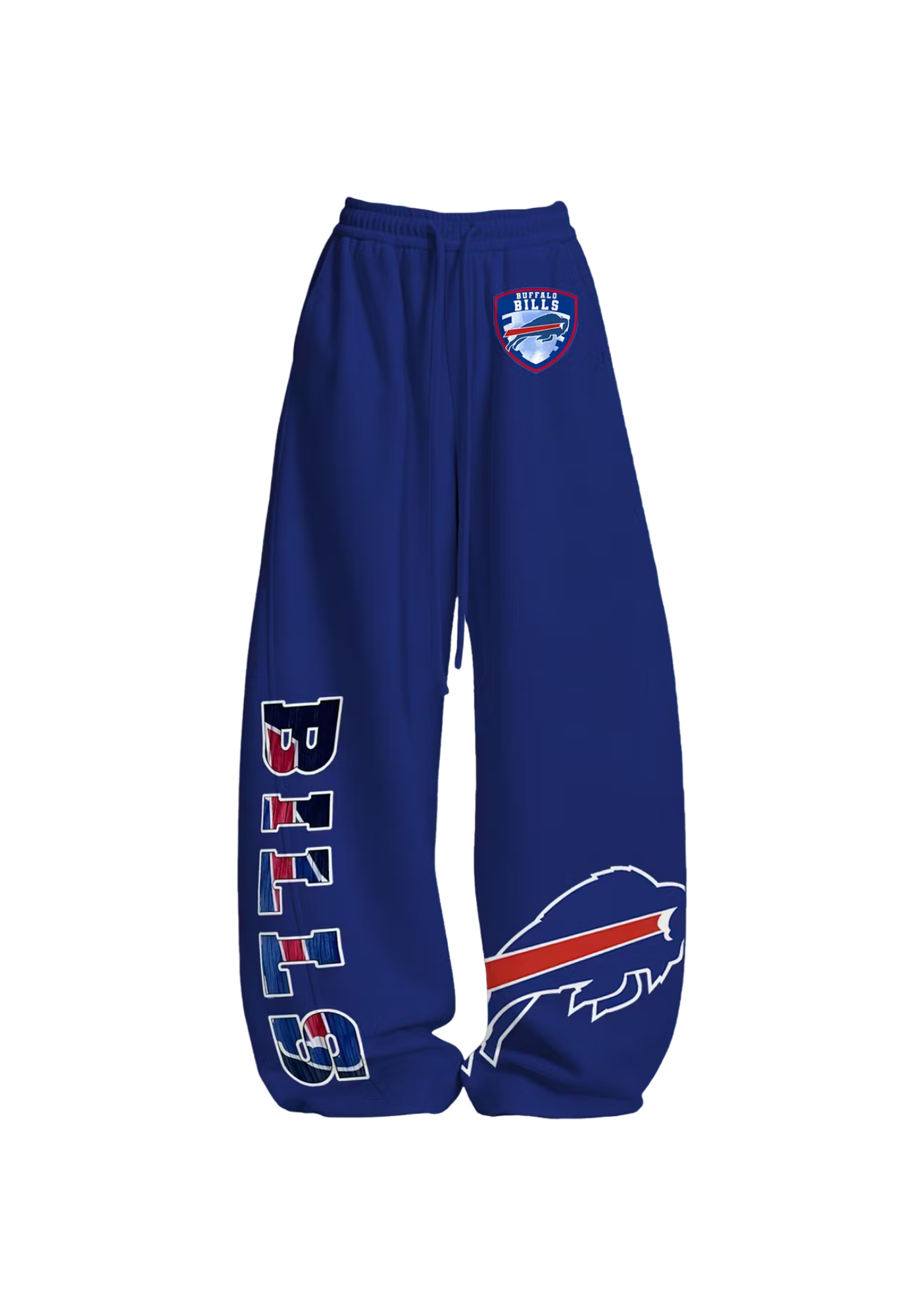 Royal Blue Bills Print Tops & Elasticated Trousers Two-Piece Set Secondary image