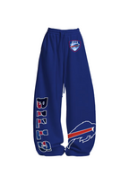 Royal Blue Bills Print Tops & Elasticated Trousers Two-Piece Set
