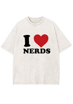 I Love Nerds Y2K Washed Tee
