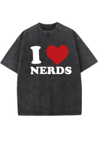 I Love Nerds Y2K Washed Tee