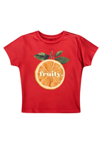 Fruity Pride Orange Y2K Baby Tee