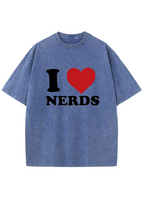 I Love Nerds Y2K Washed Tee