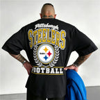 Pittsburgh Steelers Laurel Wreath Printed T-Shirt