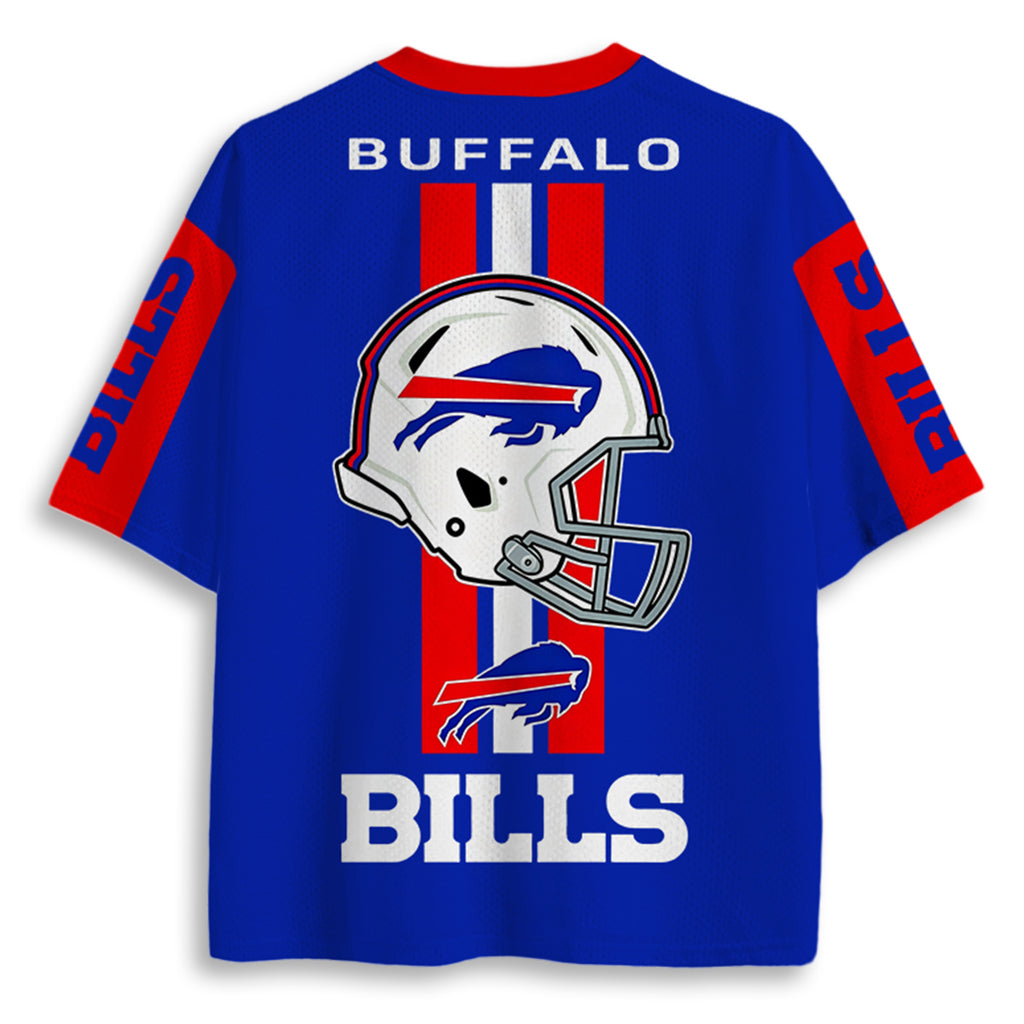 Buffalo Bills Helmet Graphic Back Print Graphic Jersey Shirts