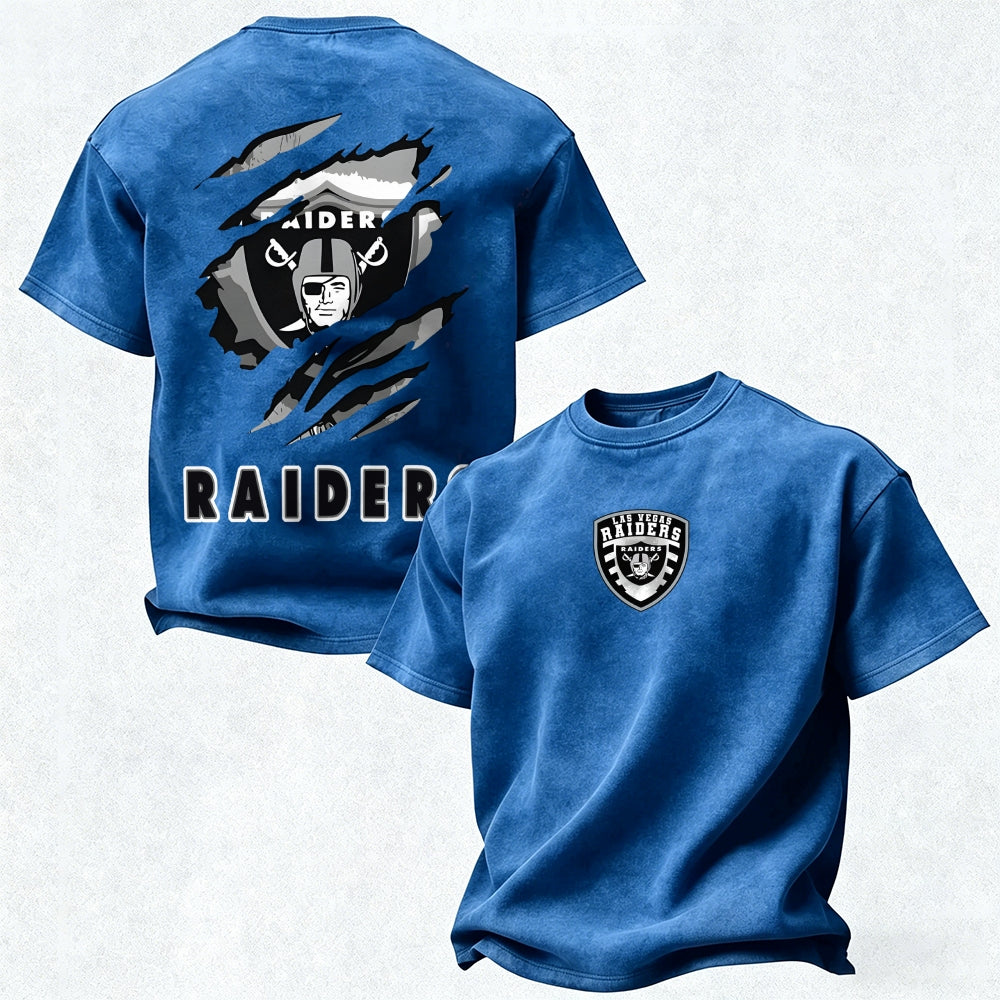 Las Vegas Raiders Printed Unisex 100% Pure Cotton Washed T-Shirt