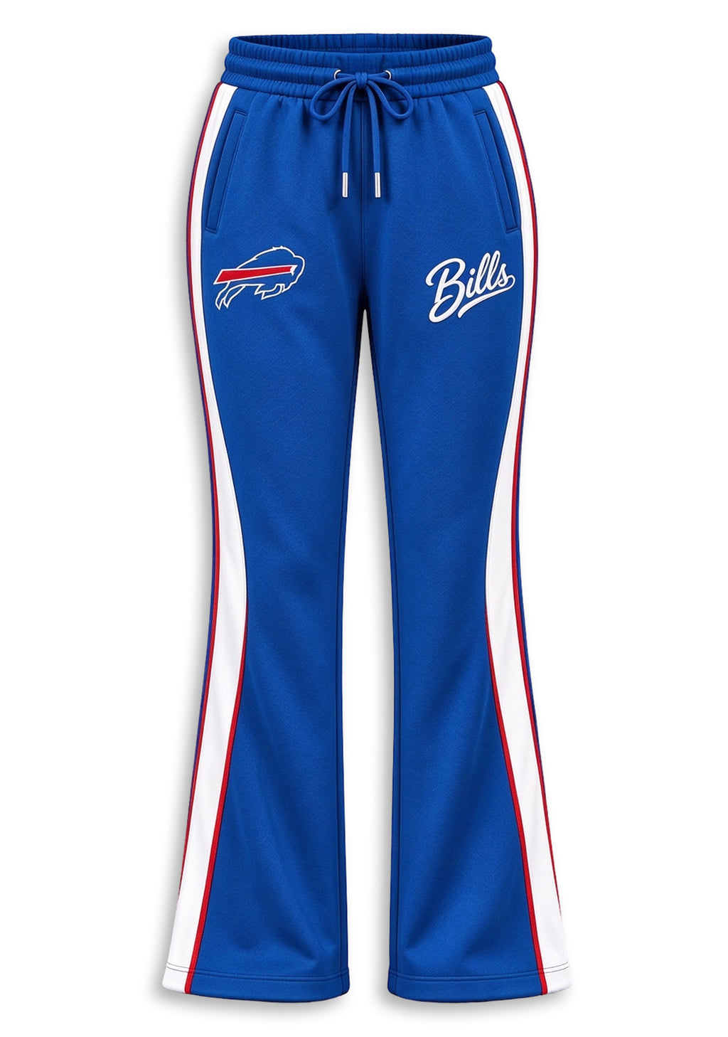Women's Buffalo Bills Crewneck Sweatshirt & Flared Pants 2 Piece Set
