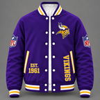 Unisex Minnesota Vikings Purple Varsity Jacket