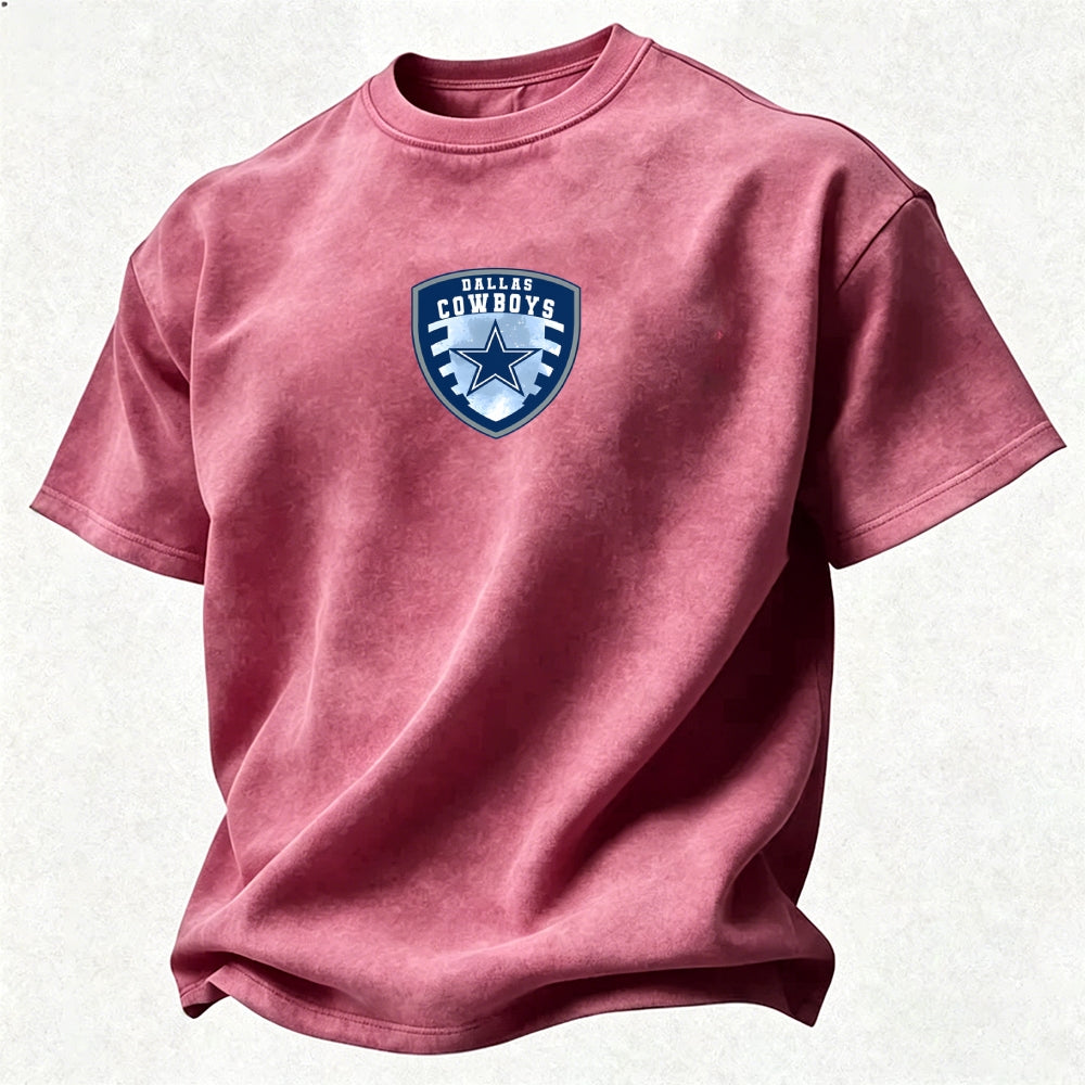 Dallas Cowboys Printed Unisex 100% Pure Cotton Washed T-Shirt