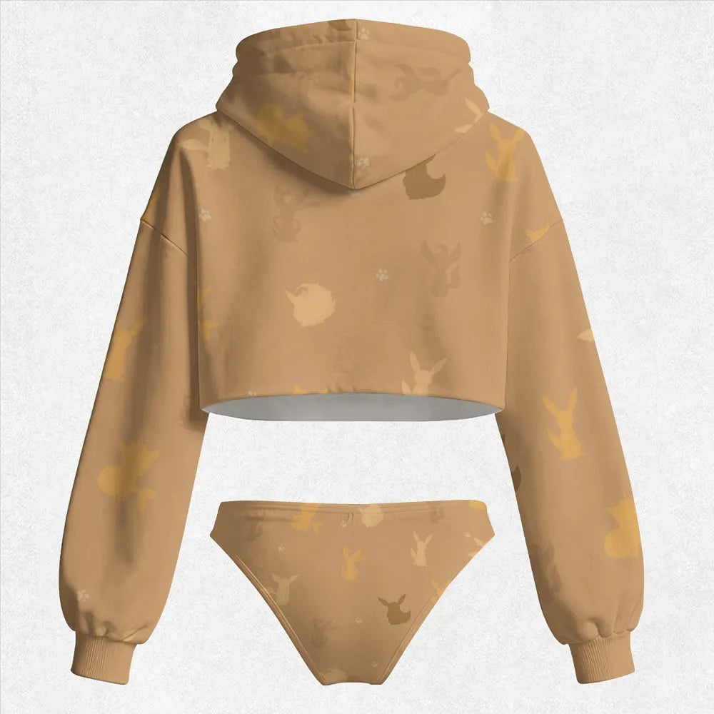 Pokémon Women's Cropped Hoodie & Thong Sets