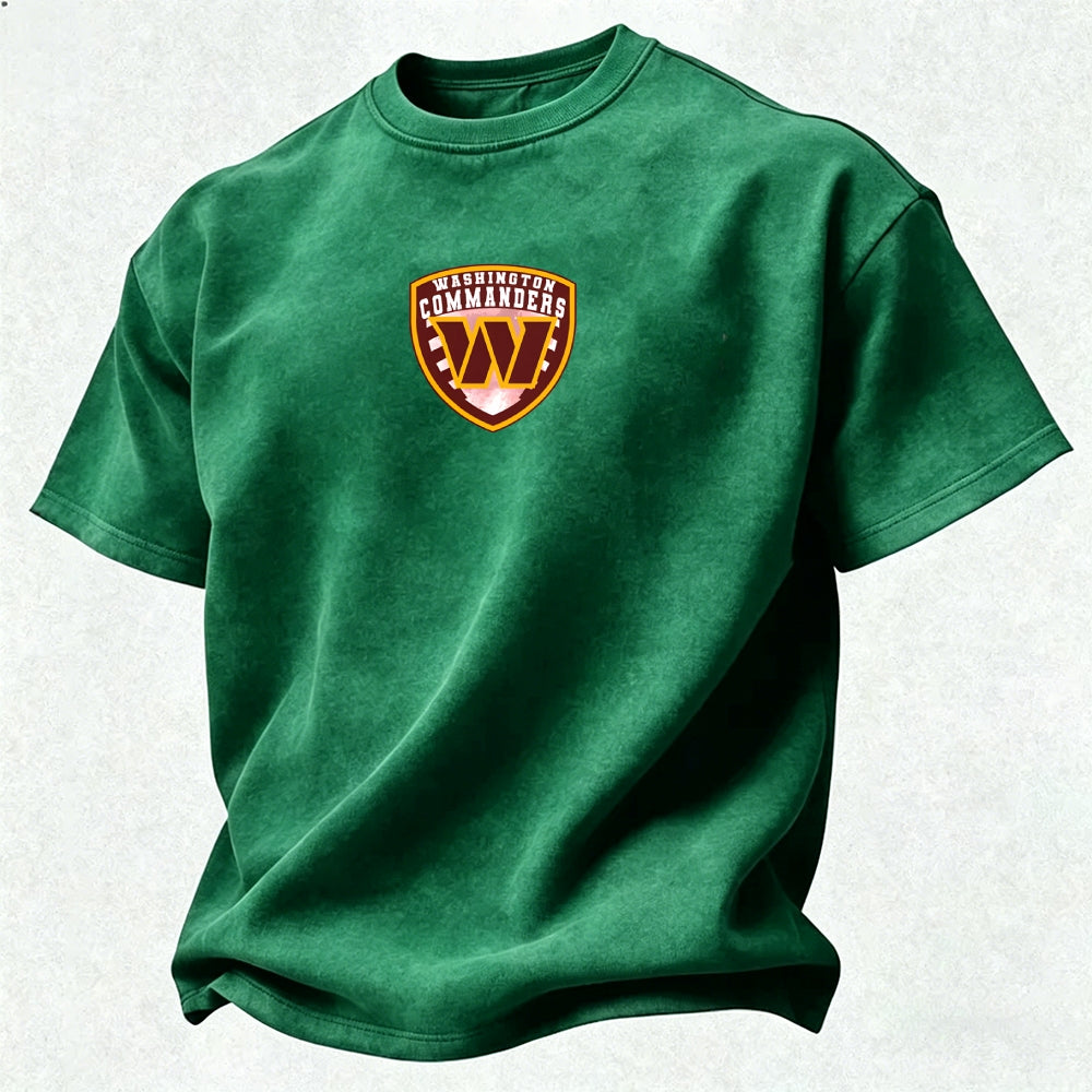 Washington Commanders Printed Unisex 100% Pure Cotton Washed T-Shirt