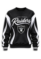 Women's Las Vegas Raiders Crewneck Sweatshirt & Flared Pants 2 Piece Set