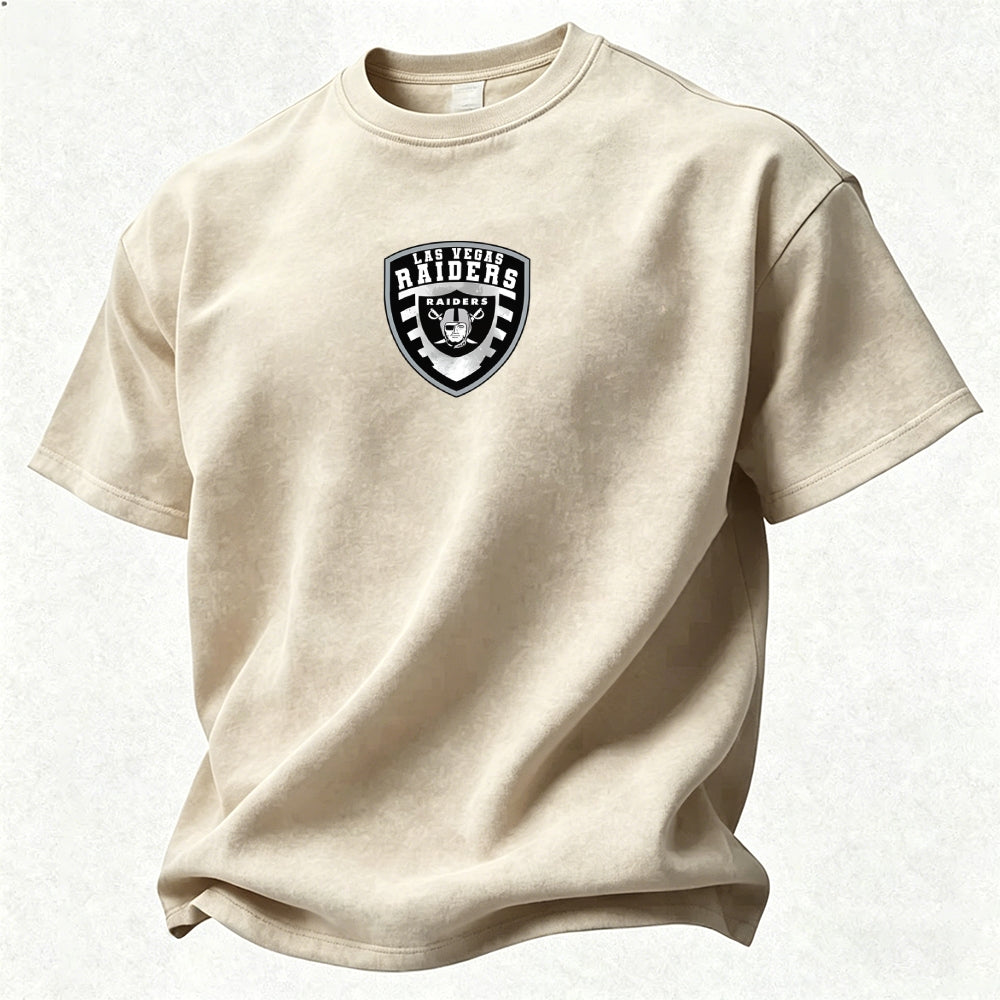 Las Vegas Raiders Printed Unisex 100% Pure Cotton Washed T-Shirt
