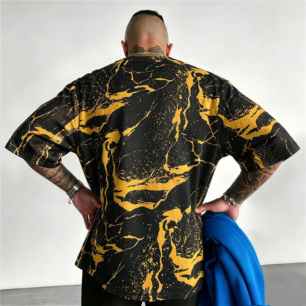 Pittsburgh Steelers Marble Printed T-Shirt