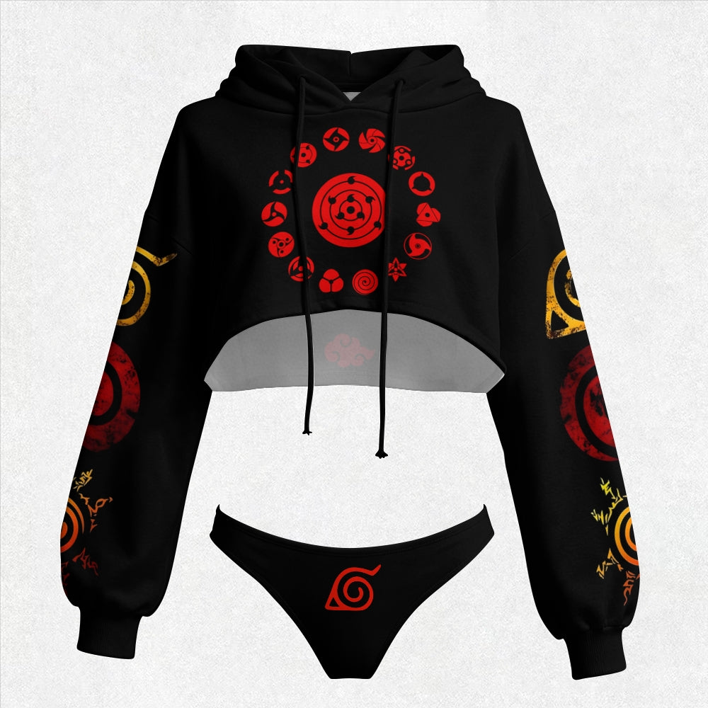 NARUTO Women's Hooded Thicken Suit Set
