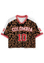 Leopard Print Colombia Number 10 Cropped Jersey Shirt