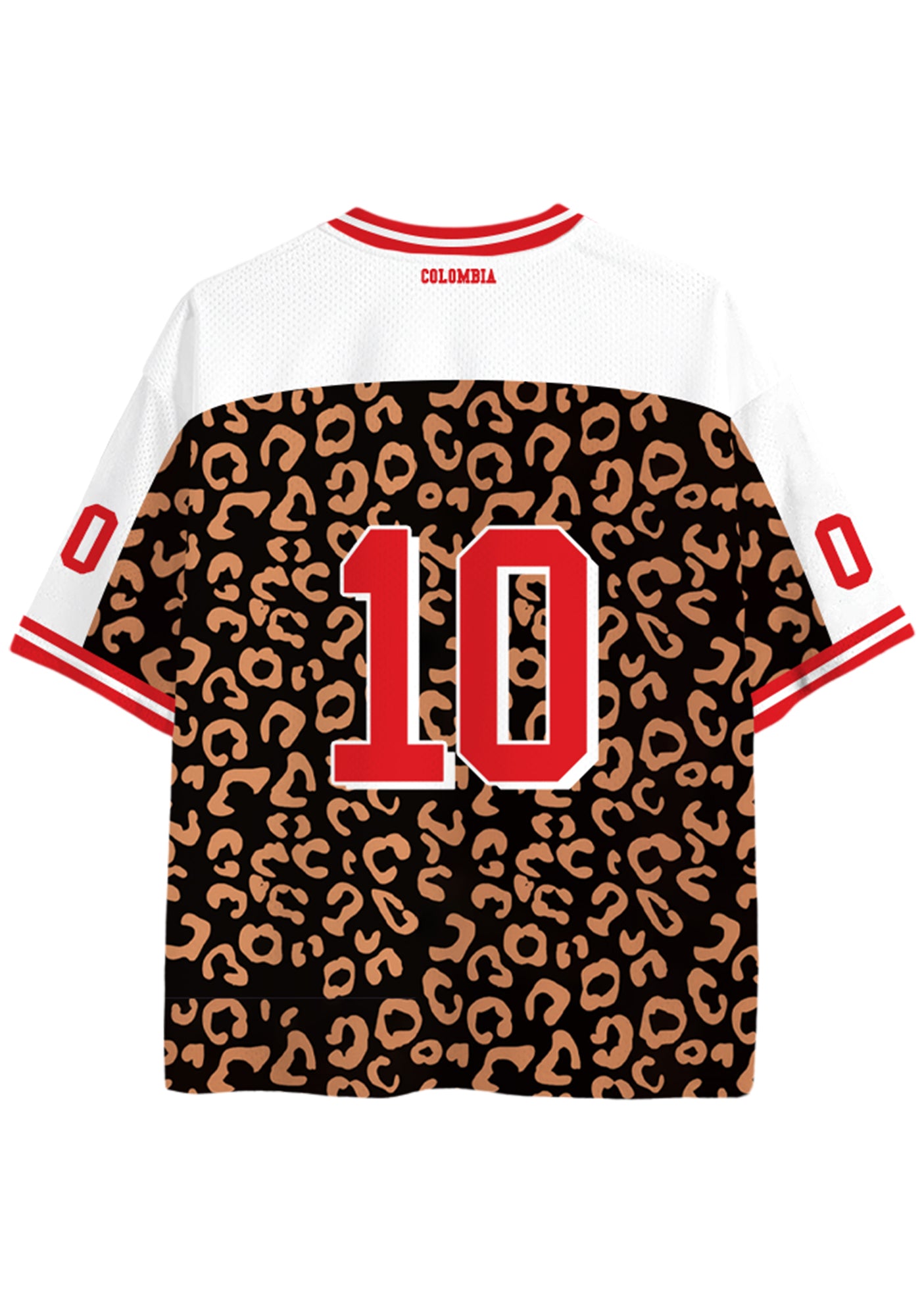 Leopard Print Colombia Number 10 Mesh Jersey Shirts