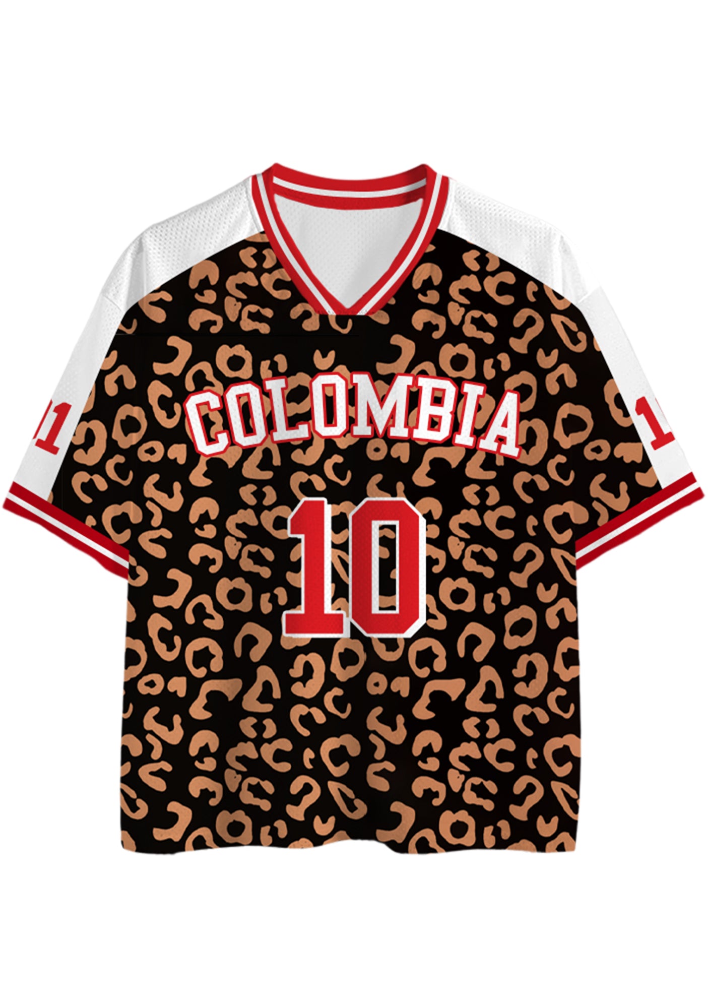 Leopard Print Colombia Number 10 Mesh Jersey Shirts Main image