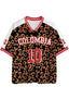 Leopard Print Colombia Number 10 Mesh Jersey Shirts