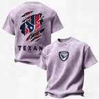 Houston Texans Printed Unisex 100% Pure Cotton Washed T-Shirt