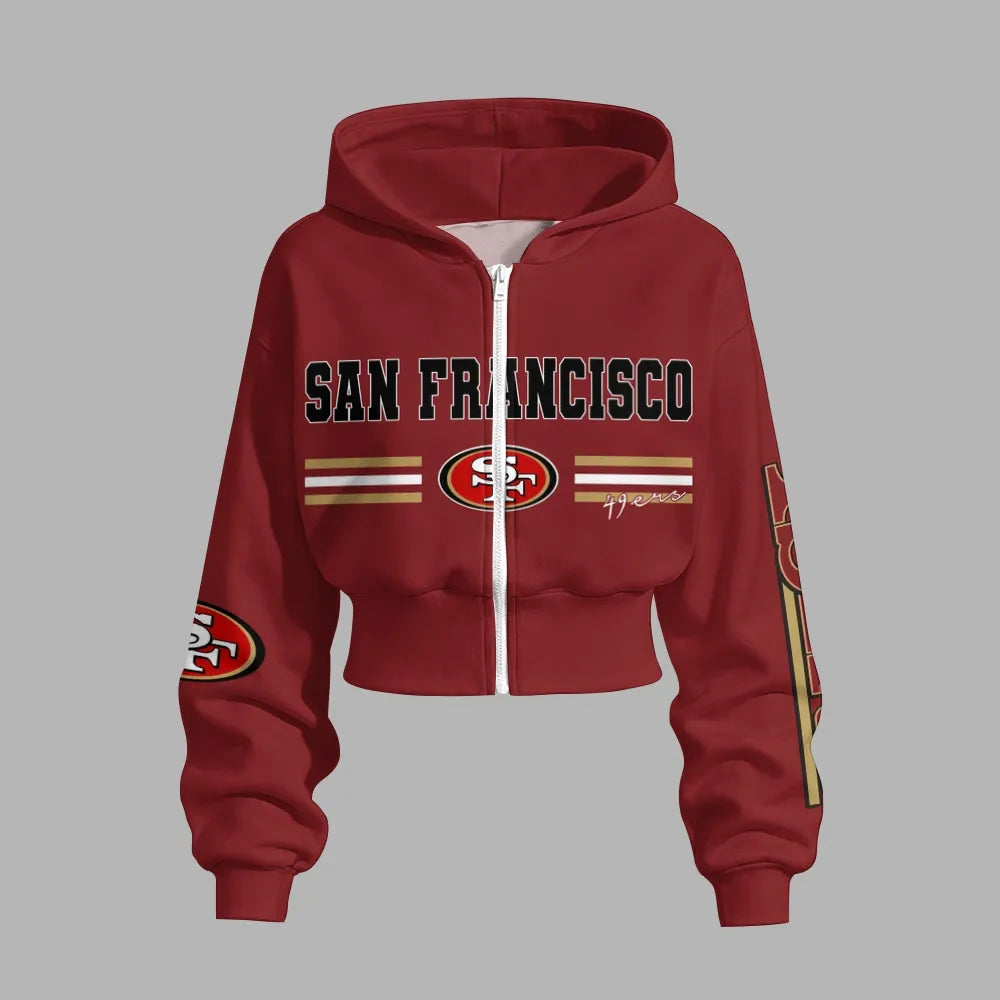 San Francisco 49ers Zip-up hooded jacket and elastic-waist pants set | NFL