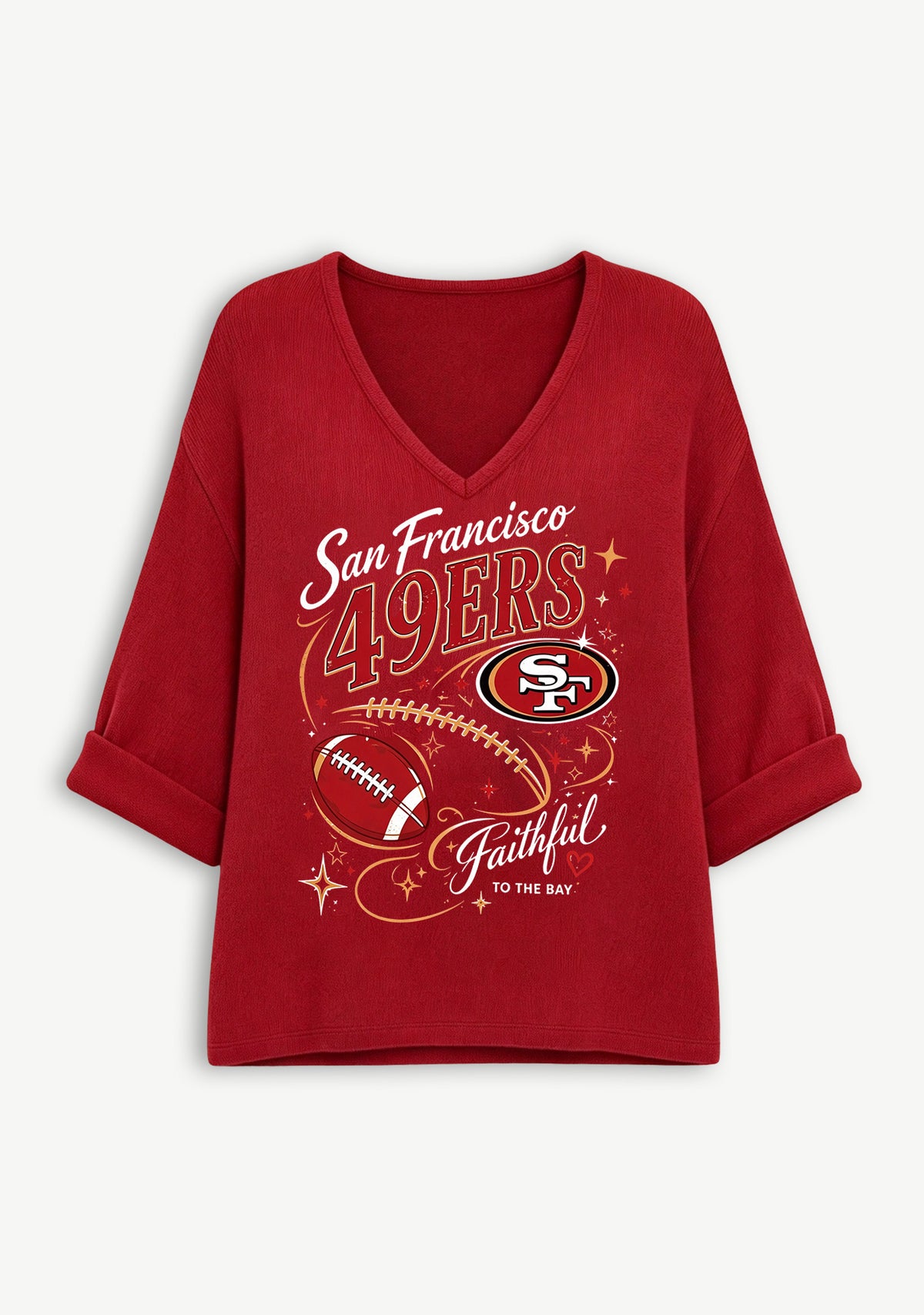 Women San Francisco 49ers Long Sleeve Game Day Shirt