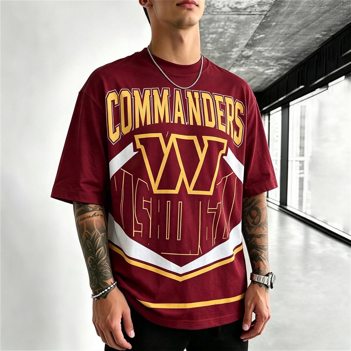Washington Commanders Vintage Letter Printed T-Shirt Main image