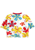 Colombia Full Floral Print Flag Cropped Jersey Shirt
