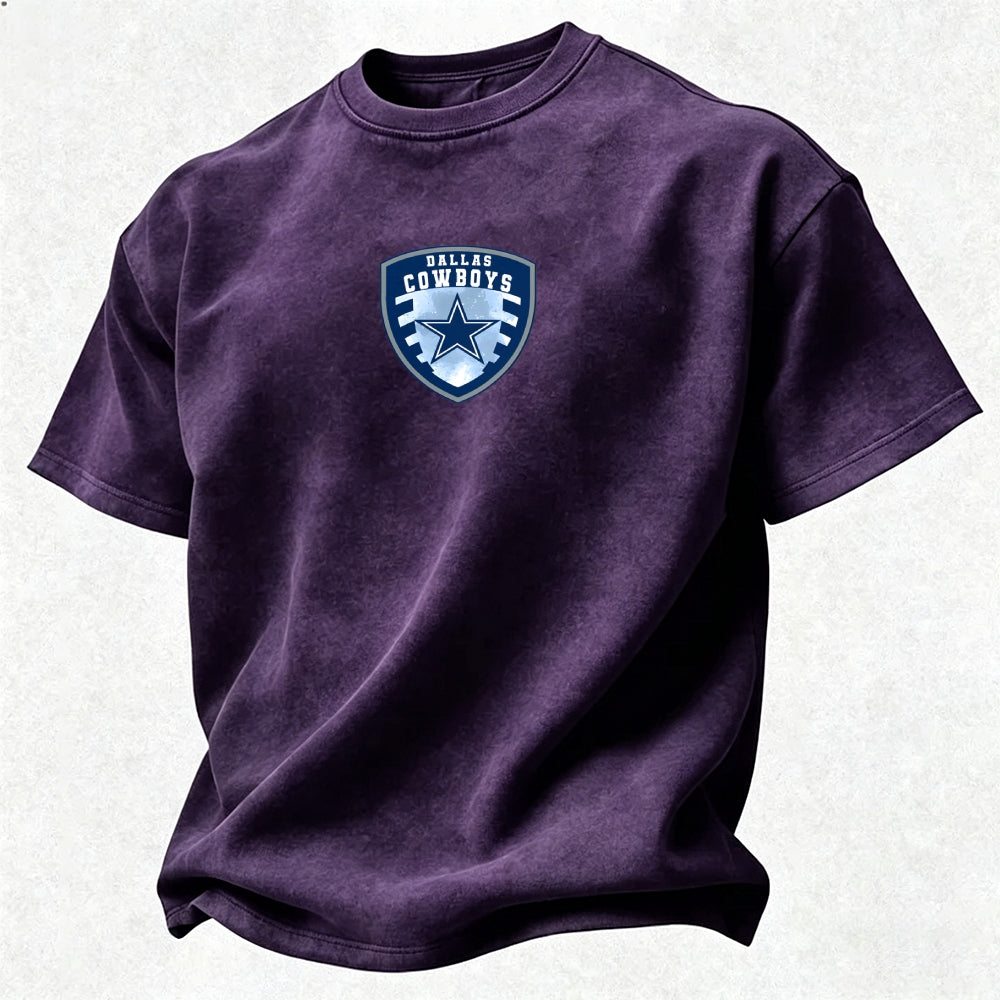 Dallas Cowboys Printed Unisex 100% Pure Cotton Washed T-Shirt