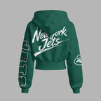 New York Jets Zip-up hooded jacket and elastic-waist pants set | NFL