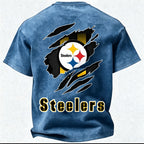 Pittsburgh Steelers Printed Unisex 100% Pure Cotton Washed T-Shirt