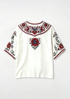 Boho Floral Border Arizona Cardinals V-Neck Blouse