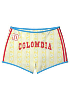 Colombia-Inspired Daisy Print Booty Shorts