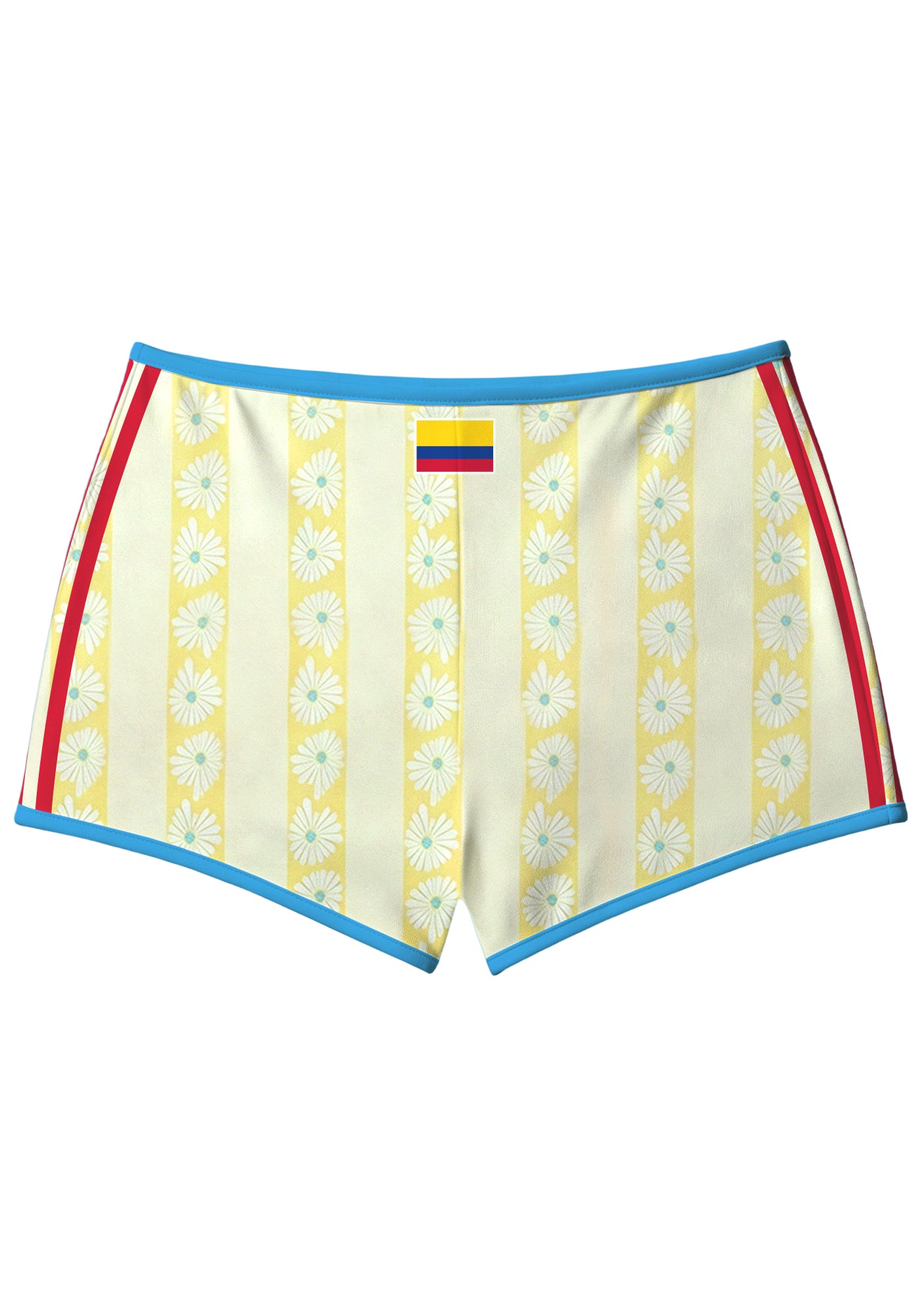 Colombia-Inspired Daisy Print Booty Shorts Secondary image