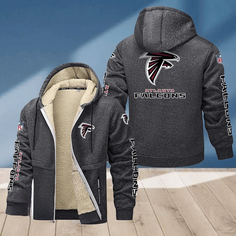 Atlanta Falcons Multicolor Thick Zip-Up Hoodie
