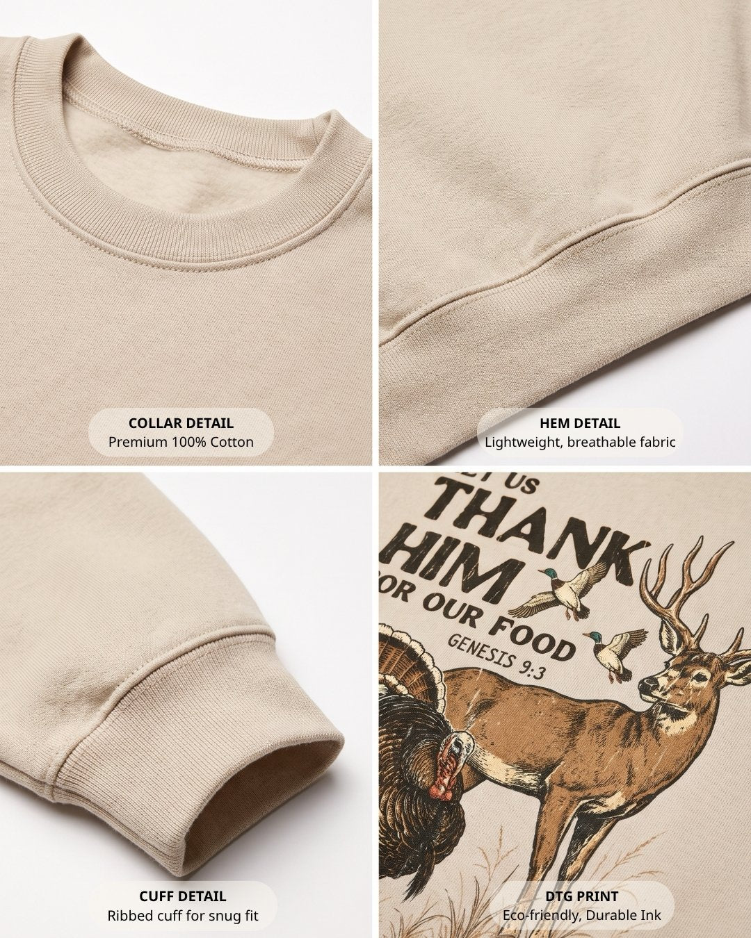 Let Us Thank Him For Our Food SWEATSHIRT Secondary image