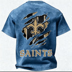 New Orleans Saints Printed Unisex 100% Pure Cotton Washed T-Shirt