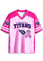 Women Tennessee Titans Breast Cancer Awareness Pink Ribbon Mesh Jersey