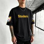 Pittsburgh Steelers Claw‑Tear Effect Printed T-Shirt