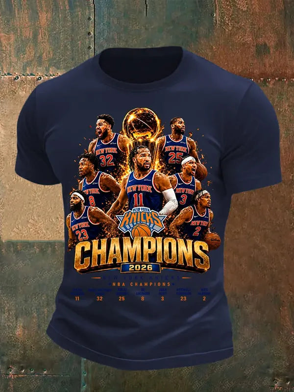 Men's New York Knicks Champions Team Roster T-shirt
