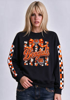 Women's Cincinnati Bengals Floral Bow Crewneck Sweatshirt