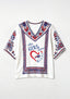 Boho Floral Border Buffalo Bills V-Neck Blouse