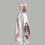 Demon Slayer Top & Elasticated Trousers Two-Piece Set