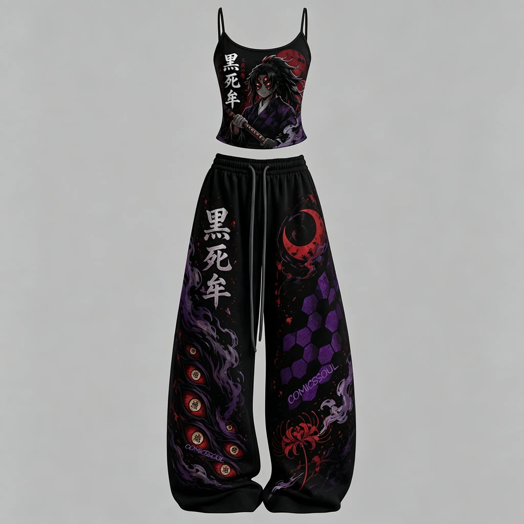 Demon Slayer Top & Elasticated Trousers Two-Piece Set