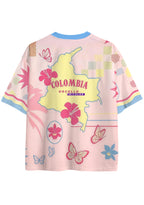 Tropical Abstract Print Colombia Mesh Jersey Shirts