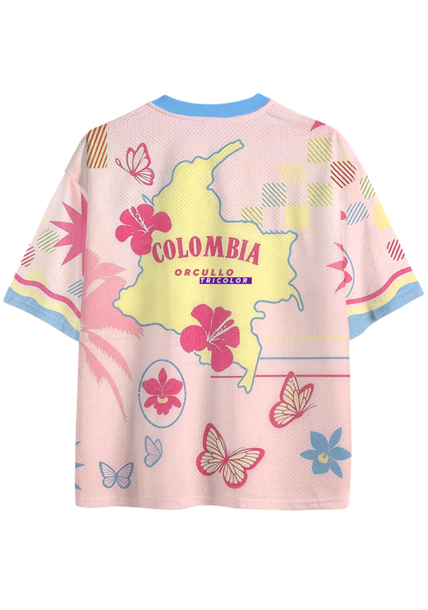 Tropical Abstract Print Colombia Mesh Jersey Shirts