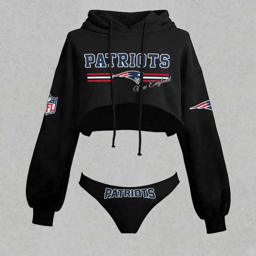 New England Patriots Cropped Hoodie & Bottom Set Main image
