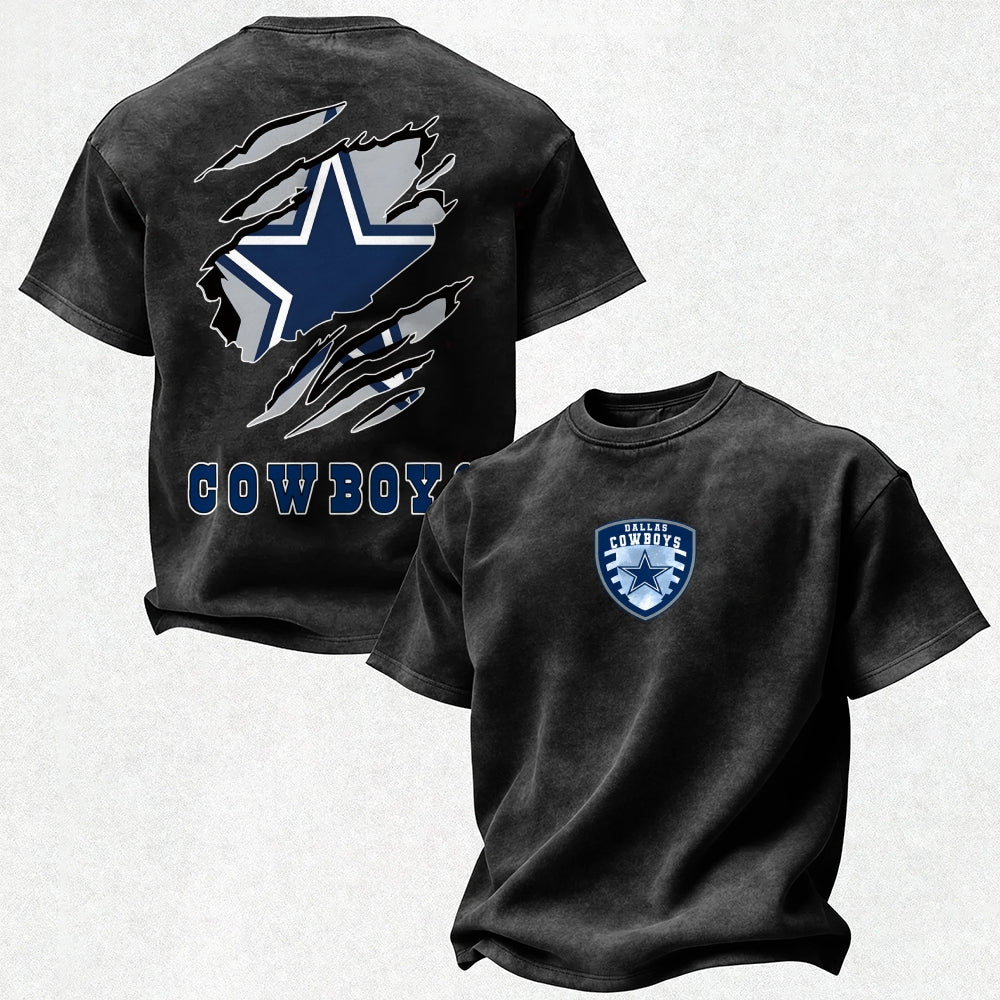 Dallas Cowboys Printed Unisex 100% Pure Cotton Washed T-Shirt Main image
